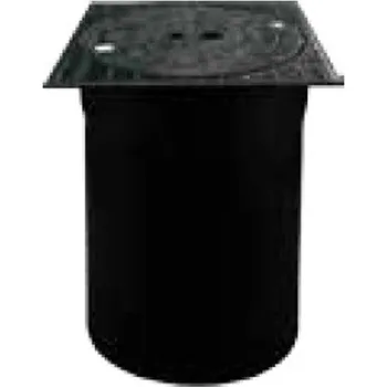 Kanalizační potrubí Teleskop s litinovým poklopem B125, bez odvětrání Osma RV-Systém RVTEL, DN 315, černá