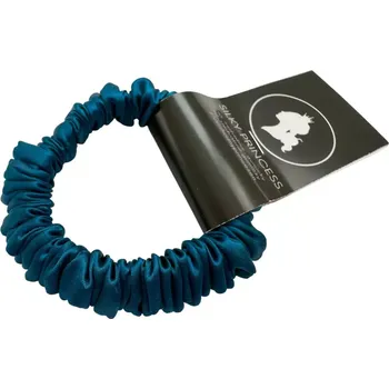 Hedvábná gumička na vlasy slim 100% hedvábí tmavě modrá