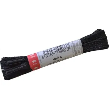 Tkaničky do bot Ploché bavlněné tkaničky do bot 6 černá Délka: 130 cm