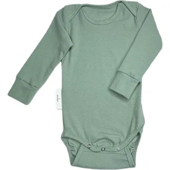 Kojenecký body Mimilove Body vel. 9-18 m. dlouhý rukáv Šalvěj