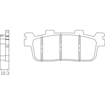 Brzdový komplet Brenta FT3102 zadní organické brzdové destičky na motorku KYMCO PEOPLE S 300 I rok 08-09