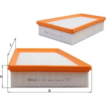 Vzduchový filtr Vzduchový filtr MAHLE LX 2631
