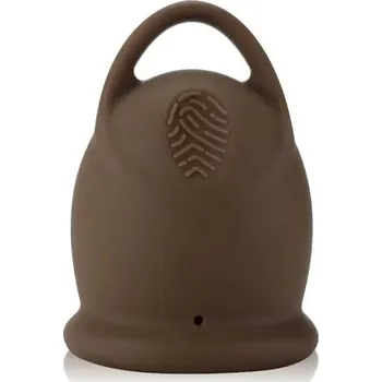 Menstruační kalíšek Silikonový menstruační kalíšek pro ženy - Hnědý,L