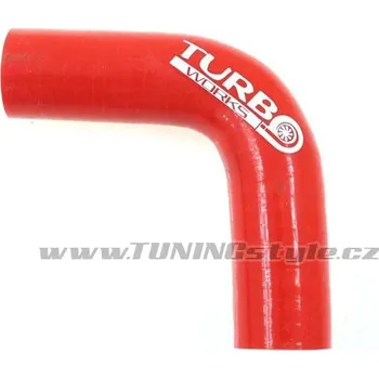 Auto-moto Silikonová hadice, koleno TurboWorks Red 90° 102mm XL