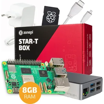 Stolní počítač Sada s Raspberry Pi 5 (8GB RAM), Flirc krabička + 32GB microSD + příslušenství