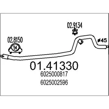 Výfuková trubka Výfuková trubka MTS 01.41330