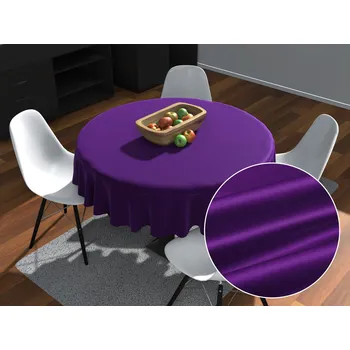 ubrus Saténový kulatý ubrus polyesterový Satén LUX-044 Zářivě fialový Ø 100 cm