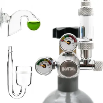 Hnojivo na vodní rostlinu CO2 set Standard bez nočního vypínání s 2,1l lahví s příslušenstvím