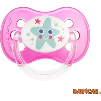 CANPOL BABIES silikonový dudlík třešinka LOVE&SEA 18m+ 1ks Hvězda