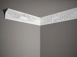 Mardom Decor Stropní lišta – S ORNAMENTEM, tvrdý materiál ProFoam (Polyuretan), základní bílý nátěr (přetíratelný), 17,1 x 17,8 x 2000 mm
