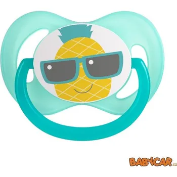 dudlíky CANPOL BABIES silikonový dudlík symetrický SO COOL 18m+ 1ks Ananas