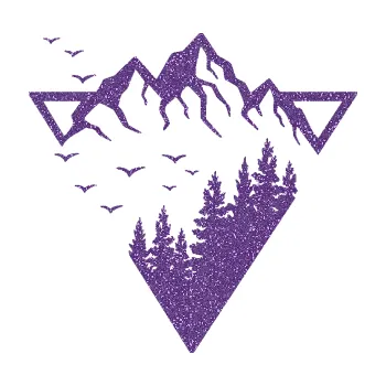 Samolepící dekorace Krajina hory 042 levá magický trojúhelník (87 - Ultra Metalic fialová) SAMOLEPKA NA AUTO, NÁLEPKA, FÓLIE, POLEP, TUNING, VLASTNÍ TEXT, TISK, AUTOSAMOLEPKY.cz, POLEPY, OBRÁZEK, LOGO, 3D STICKERS