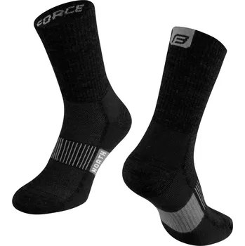 Pánská móda ponožky FORCE NORTH, černo-šedé L-XL/42-47