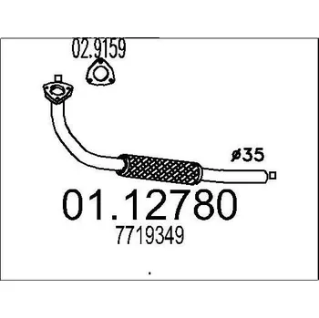 Auto-moto Výfuková trubka MTS 01.12780