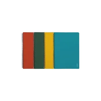 Blok Twin wire blok A4 PP VERDE assort