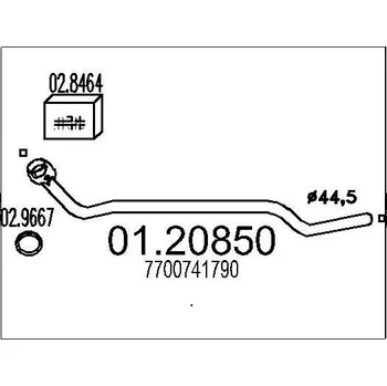 Výfuková trubka Výfuková trubka MTS 01.20850
