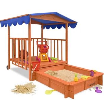 Pískoviště Jurhan 66727 130 x 130 x 143 cm hnědé/modré