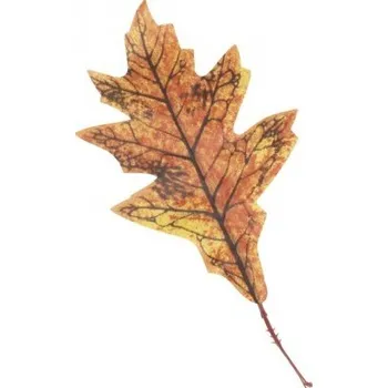 umělá květina List dubu podzimní 23 cm, žluto-hnědý