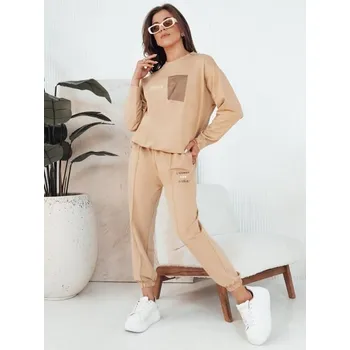 Dstreet Moderní dámská kamelová tepláková souprava Future