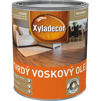 Lak na dřevo Xyladecor Tvrdý voskový olej šedý 2,5 L