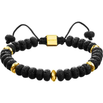 Náramek Pozlacený náramek z mosazi s lávou - AZ538-1030