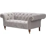 Pohovka Chesterfield Glamour Velvet Light Grey 2-místná, 187 x 94 x 74 cm