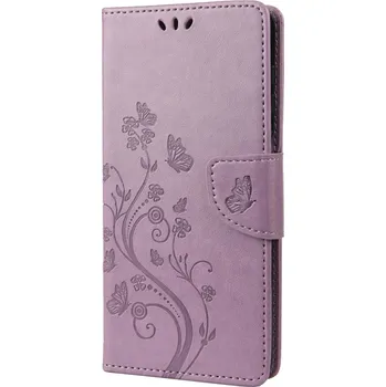 Pouzdro na mobilní telefon VSECHNONAMOBIL 52757 ART FLORA L Peněženkový kryt Motorola Moto E22 / E22i fialový