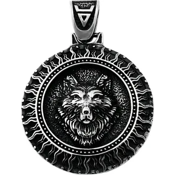 Přívěsek Přívěsek vlk 4,7 cm z chirurgické oceli S11317120