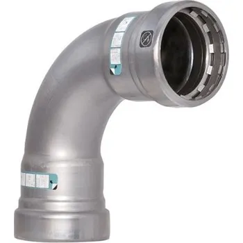 rozdělovač topení Sanha HEAVY STEEL PRESS 70002A oblouk 90°, 1/2", s konci na vnitřní lisování, topení, uhlíková ocel