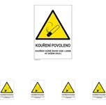 Walteco Kouření povoleno, Kouření vážně škodí 148x210mm, formát A5, samolepka Množství: 5 ks