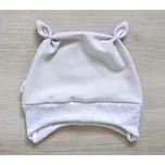 AMÁLKA Elastická čepička teplákovina, šedá Velikost: 56-62