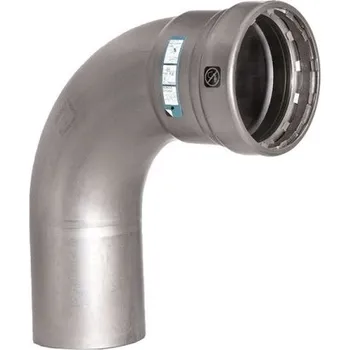 rozdělovač topení Sanha HEAVY STEEL PRESS 70001A oblouk 90°, 2", s konci na vnitřní a vnější lisování, topení, uhlíková ocel