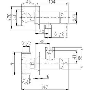 Bidetová baterie Domoletti DSE843/1CMAT, černá