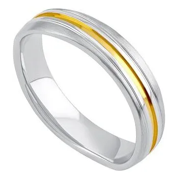 Prsten Snubní prsten z chirurgické oceli GENEVE pro muže velikost obvod 58 mm RRC2049-M-obvod 58 mm