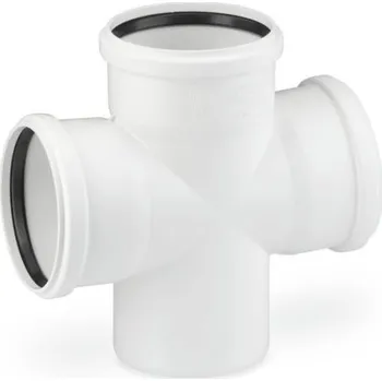 Kanalizační potrubí Rehau RAUPIANO LIGHT odbočka dvojitá 87° DN110/110/110, odhlučněná, s těsnícími kroužky, RAU-PP