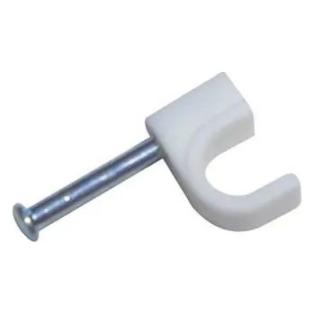 svorka D.I.P. příchytka kabel.kruh. 4mm BÍ (50ks) blistr 1131