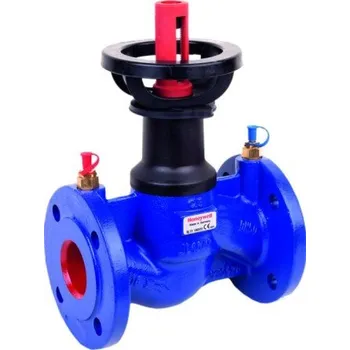 Ventil Resideo BRAUKMANN V6000 KOMBI F II přírubový ventil pro vodovodní systémy, DN50, 2xR 2", 120°C, přírubový, vyvažovací, s měřicími konektory SafeCon, litina