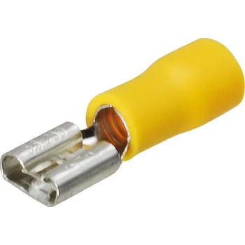Auto elektroinstalace Poloizolovaný konektor faston samice 6,3mm pro vodiče 2,5-6,0mm², Balení: 100ks<br />Výrobce: - 424305