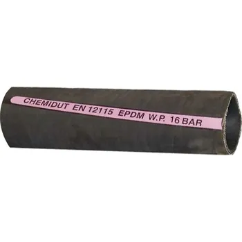 Zahradní hadice TGT CHEMITEC EPDM 16/SPL EN 12115 (Podtlak (kPa): 90, Provozní tlak (bar): 16, Poloměr ohybu (mm): 175, Vnější průměr (mm): 44, Vnitřní průměr (mm): 32, Hmotnost (kg): 1,09, Balení [MJ]: 40)