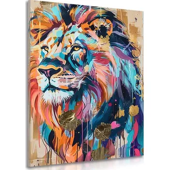 Obraz Dovido Obraz lev s imitací malby