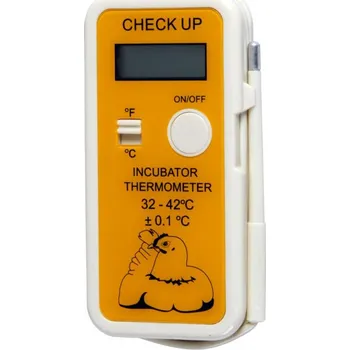 Check Up teploměr do líhně digitální žlutý/bílý 32-42 °C