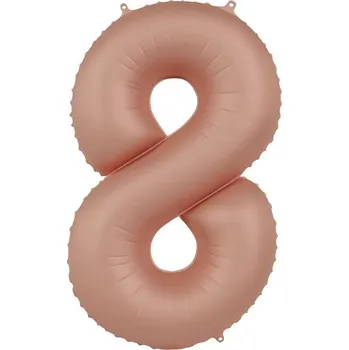 Balónek Folat Balónek fóliový číslo 8 Vintage růžé, matný 86 cm