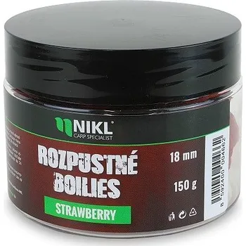 Boilies Nikl Rozpustné Boilies Strawberry 150 g - 18mm