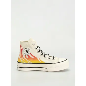 Dámská běžecká obuv Converse Chuck Taylor All Star Lift Hi (flames/off white) 37.5, bílá