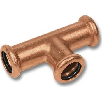 rozdělovač topení Sanha PRESS 6130 T-kus 22mm, s konci na vnitřní lisování, voda, měď