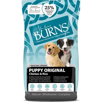 Krmivo pro psa 12kg Burns Dog Puppy & Junior Original kuřecí s rýží