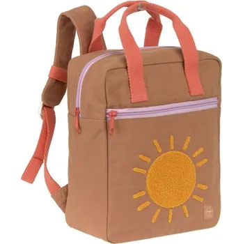 Dětský batoh LÄSSIG dětský batoh Green Label One and Me Square Backpack Small Gots Caramel