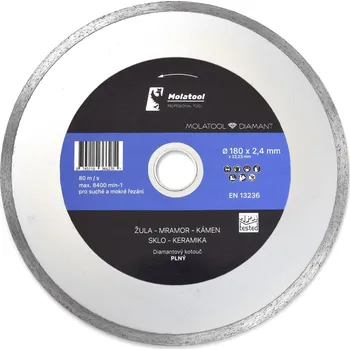 Řezný kotouč Diamantový řezný kotouč Molatool 180x2,4x22,2 Standard Profi
