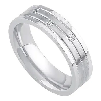 Prsten L´AMOUR dámský snubní prsten z chirurgické oceli velikost obvod 57 mm RRC2095-Z-obvod 57 mm