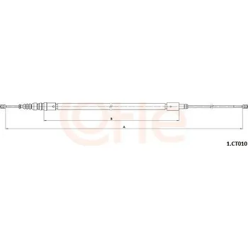 Lanko parkovací brzdy Tažné lanko, parkovací brzda COFLE 92.1.CT010